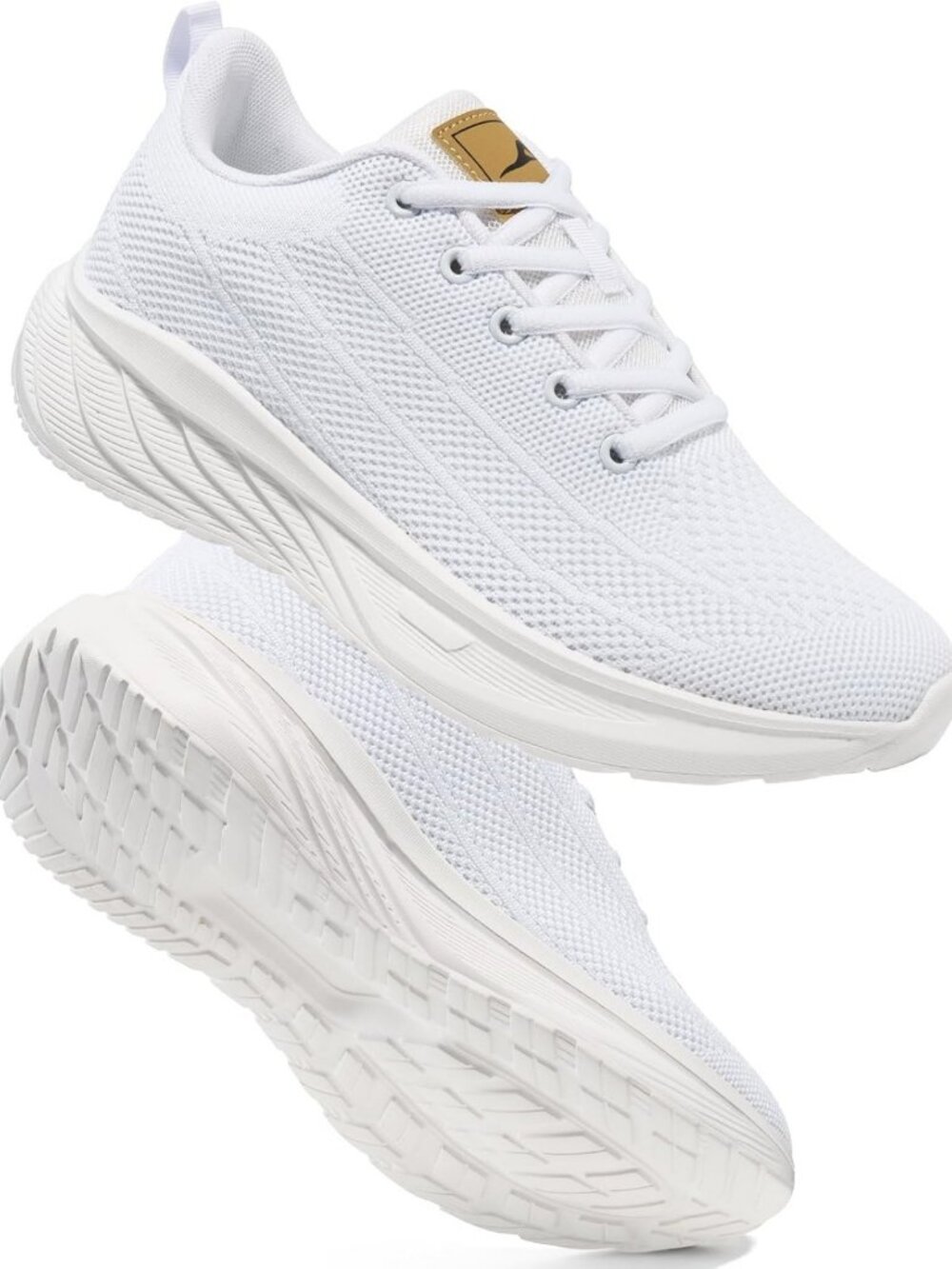 Comfortable Women's Walking Shoes - Breathable Knit Tennis Sneakers for All-Day
